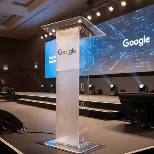 Podium corporativo personalizado para eventos de empresa